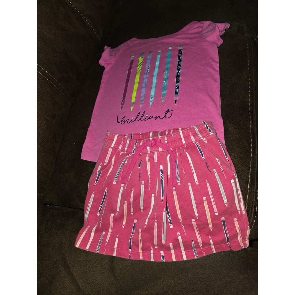 Gymboree outlet back to school pencil outfit top and‎ skirt size 7
